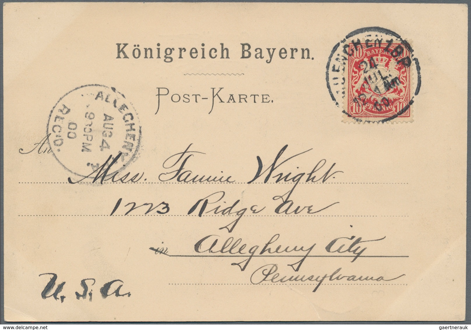 Bayern - Marken und Briefe: 1850/1920 (ca.), nette Zusammenstellung mit 20 Briefen und Karten (dabei