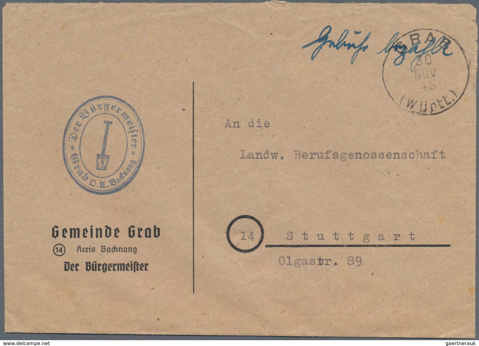 Württemberg - Stempel: 1900-1950, sortenreiche Partie mit über 400 Briefen, Belegen und Ganzsachen,