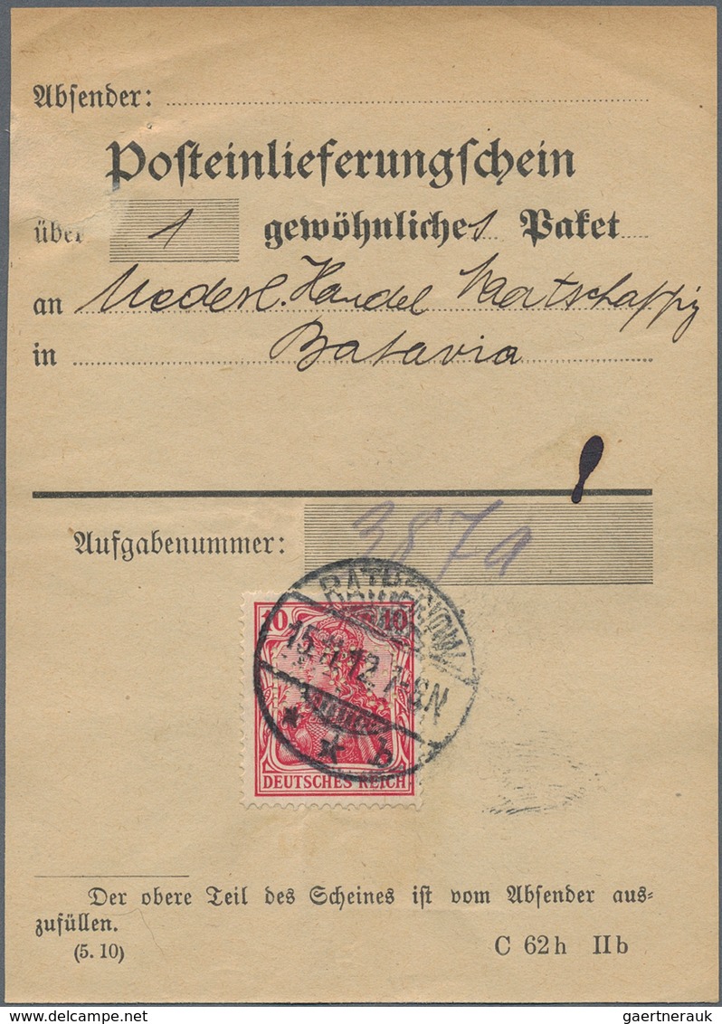 Deutsches Reich: 1912/1944, EINLIEFERUNGS-SCHEINE, Beachtliches Konvolut Mit 22 Frankierten Einliefe - Sammlungen