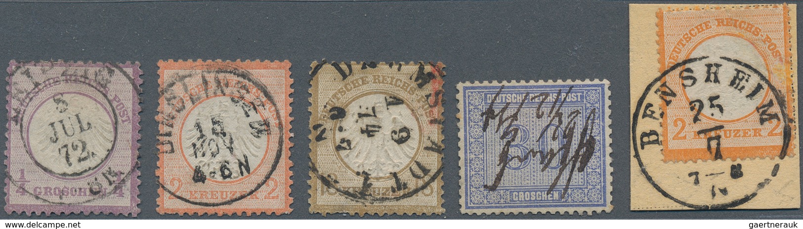 Deutsches Reich - Brustschild: 1872 - 1874, Brustschildausgaben: Schöner Alter Bestand In Tollen Men - Collections