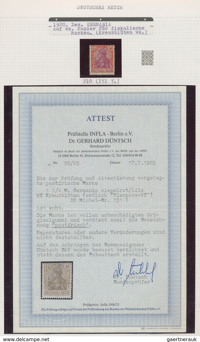 Deutsches Reich - Inflation: 1919/1923, In Den Hauptnummern Ziemlich Komplette Postfrische Sammlung - Collections