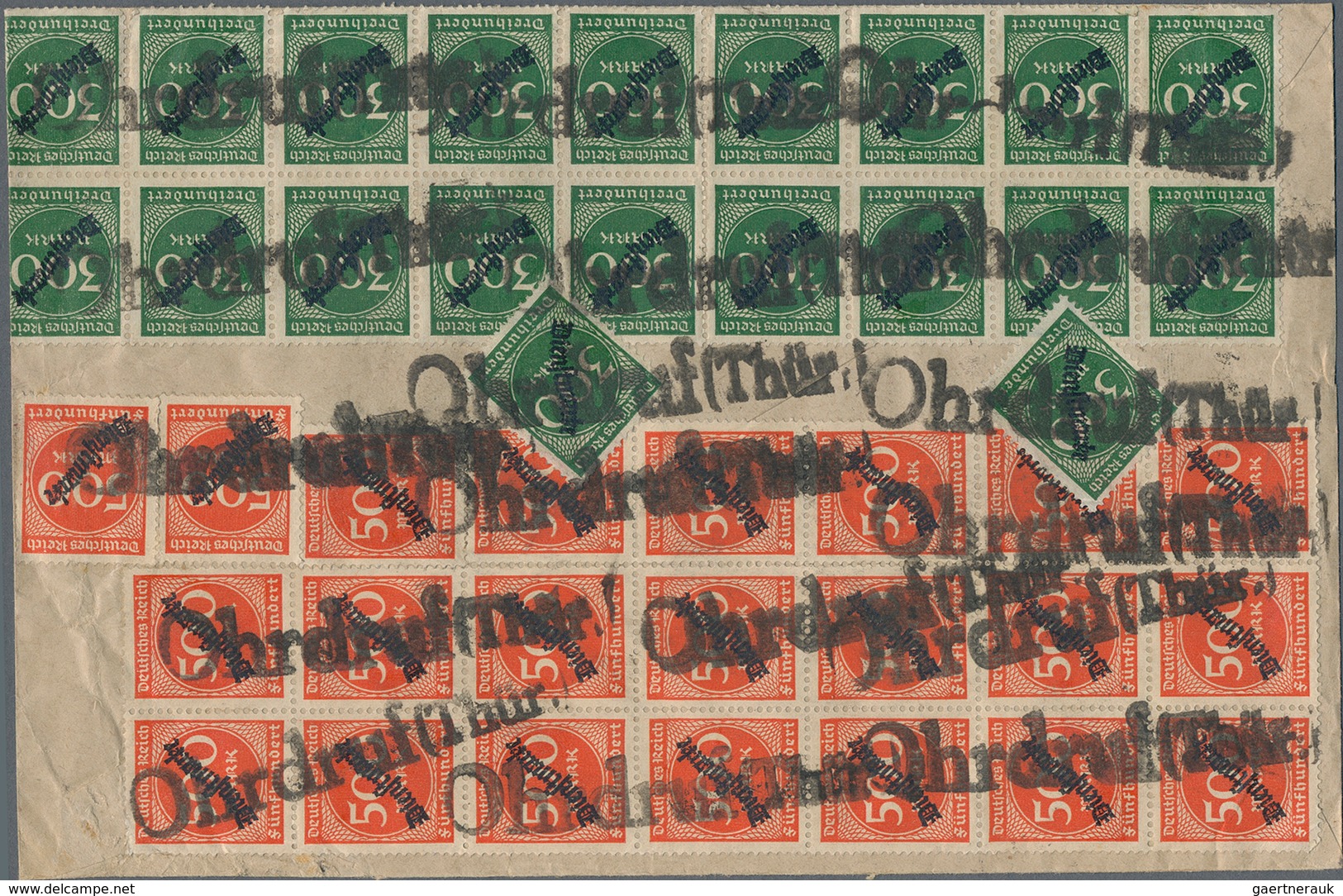 Deutsches Reich - Inflation: 1922/1923, Spannendes Konvolut Mit Ca.120 Belegen, Hauptsächlich Massen - Collections