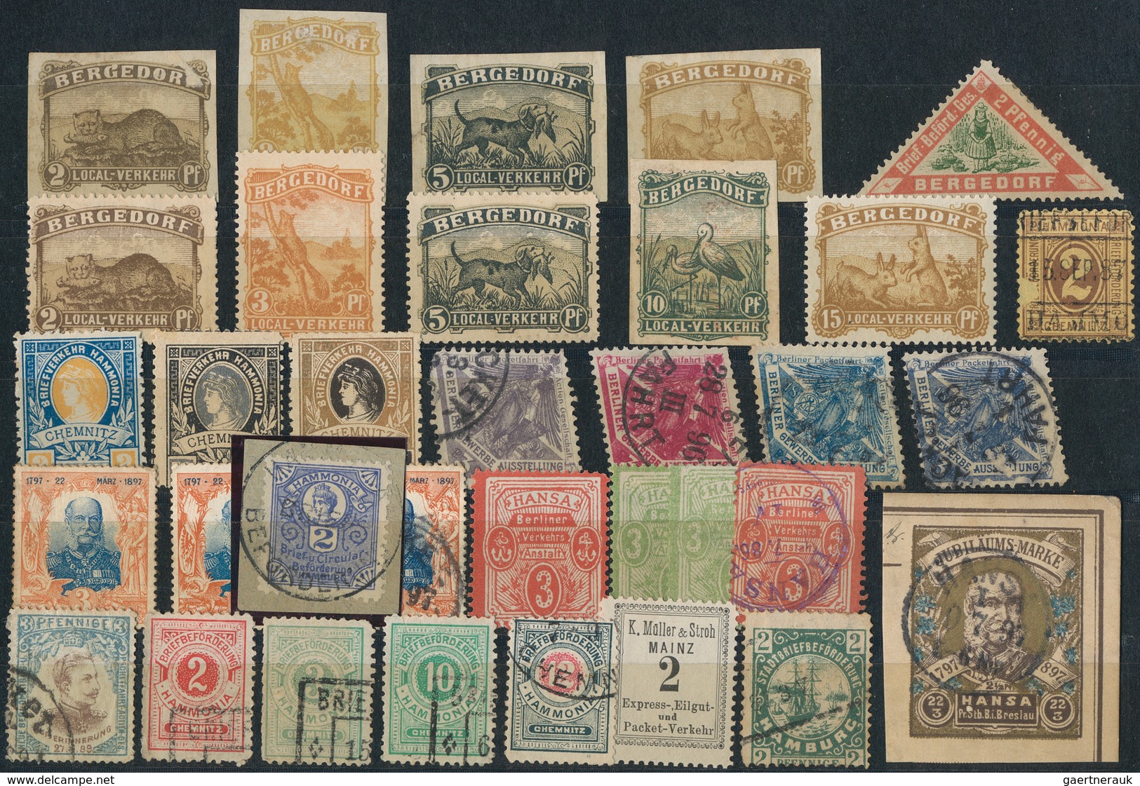 Deutsches Reich - Privatpost (Stadtpost): 1864/1900 (ca.), Reichhaltiger Und Vielseitig Strukturiert - Private & Local Mails