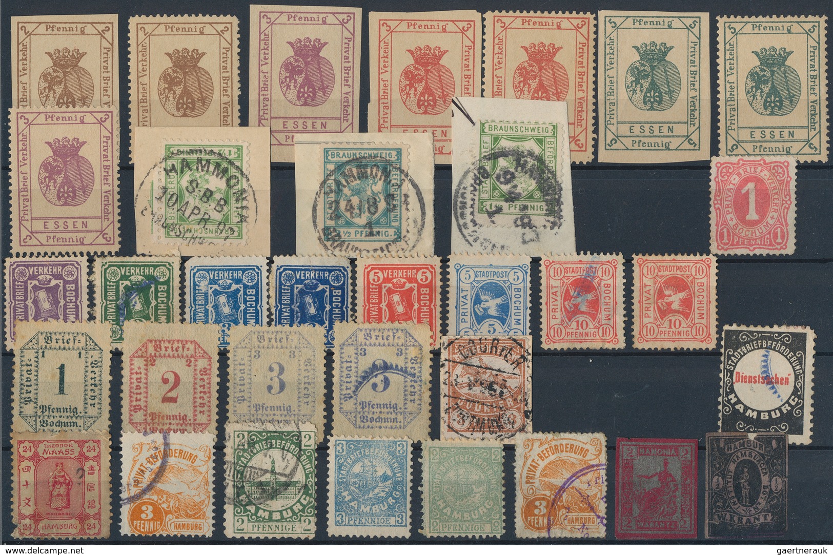 Deutsches Reich - Privatpost (Stadtpost): 1864/1900 (ca.), Reichhaltiger Und Vielseitig Strukturiert - Private & Local Mails