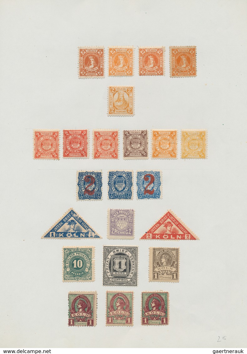 Deutsches Reich - Privatpost (Stadtpost): 1864/1900 (ca.), reichhaltiger und vielseitig strukturiert