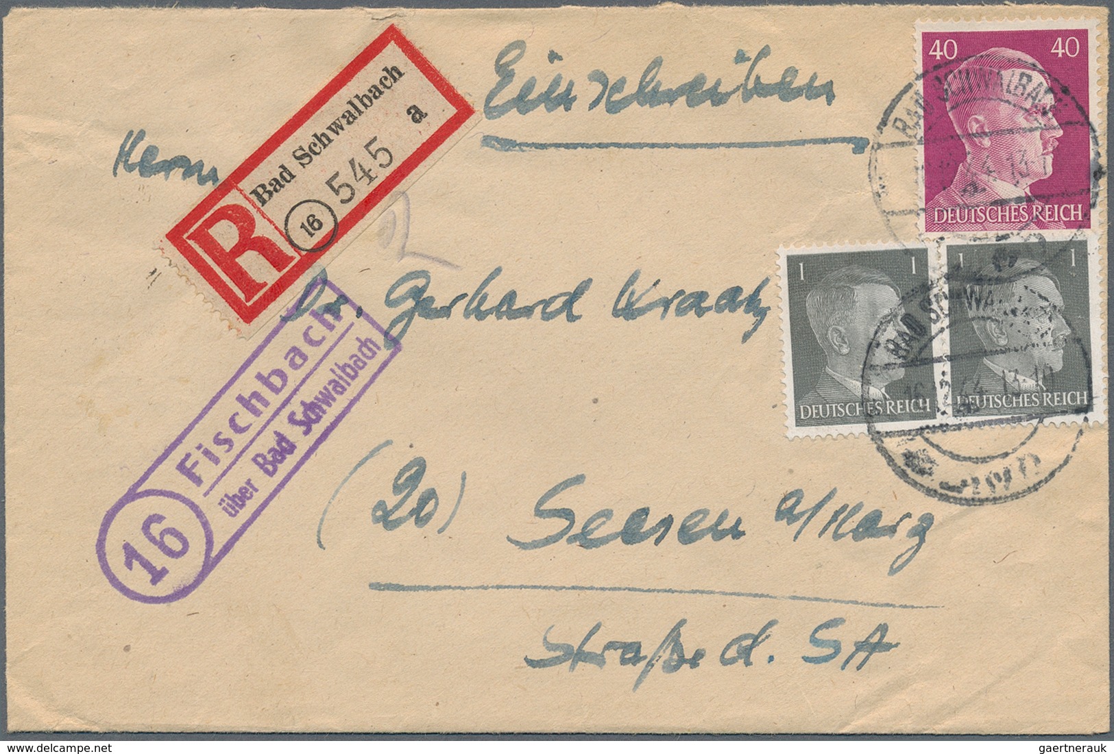 Deutsches Reich - Stempel: 1944/1945, LANDPOSTSTEMPEL Mit POSTLEITZAHL, Partie Mit 22 Belegen Aus De - Franking Machines (EMA)