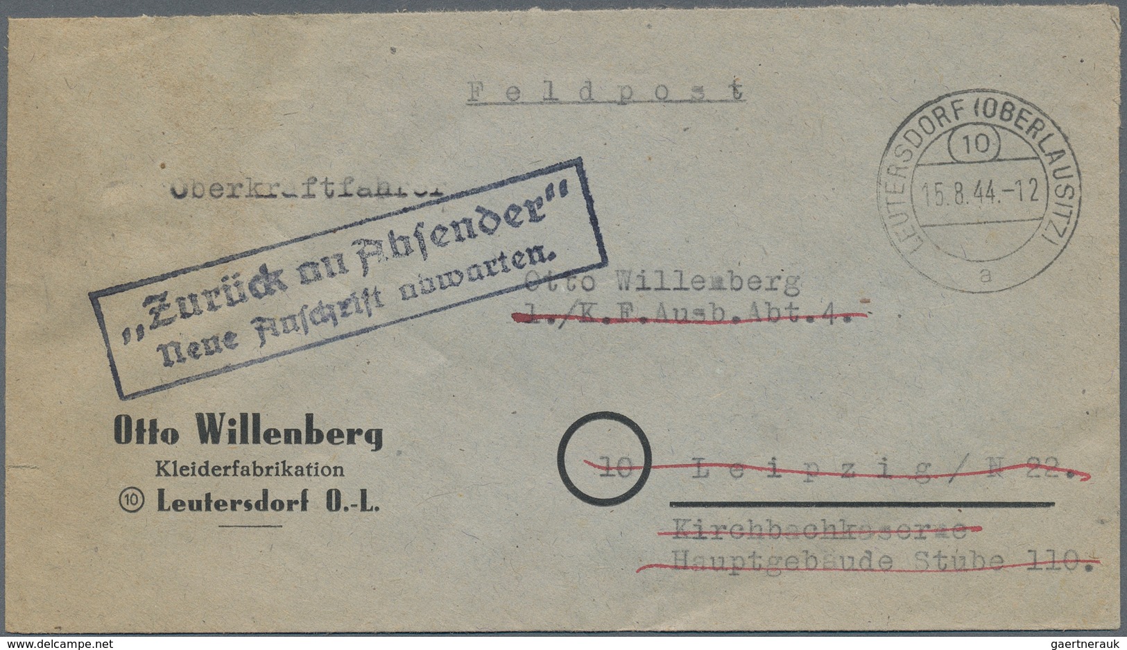 Deutsches Reich - Stempel: 1944/1945, POSTLEITZAHLEN, Reichhaltiger Posten Mit Ca.210 Belegen, Sorti - Franking Machines (EMA)