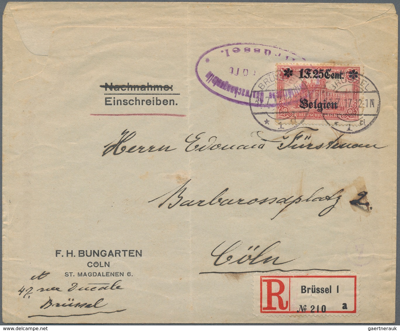 Deutsche Besetzung I. WK: 1915/1918, Vielseitige Partie Auf Steckkarten Ausgezeichnet, Dabei Belgien - Occupation 1914-18