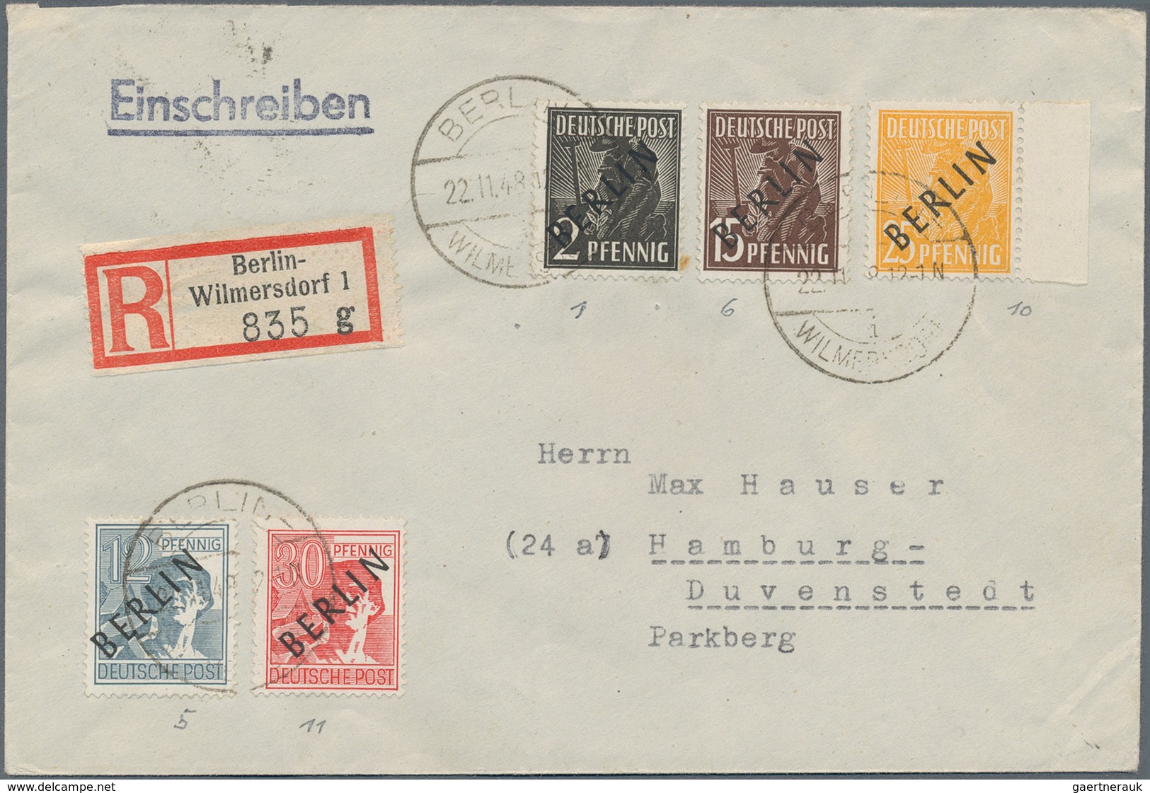 Deutschland Nach 1945: 1945/1960 Ca., Reichhaltiger Posten Mit über 120 Belegen, Dabei Kontrollrat, - Colecciones