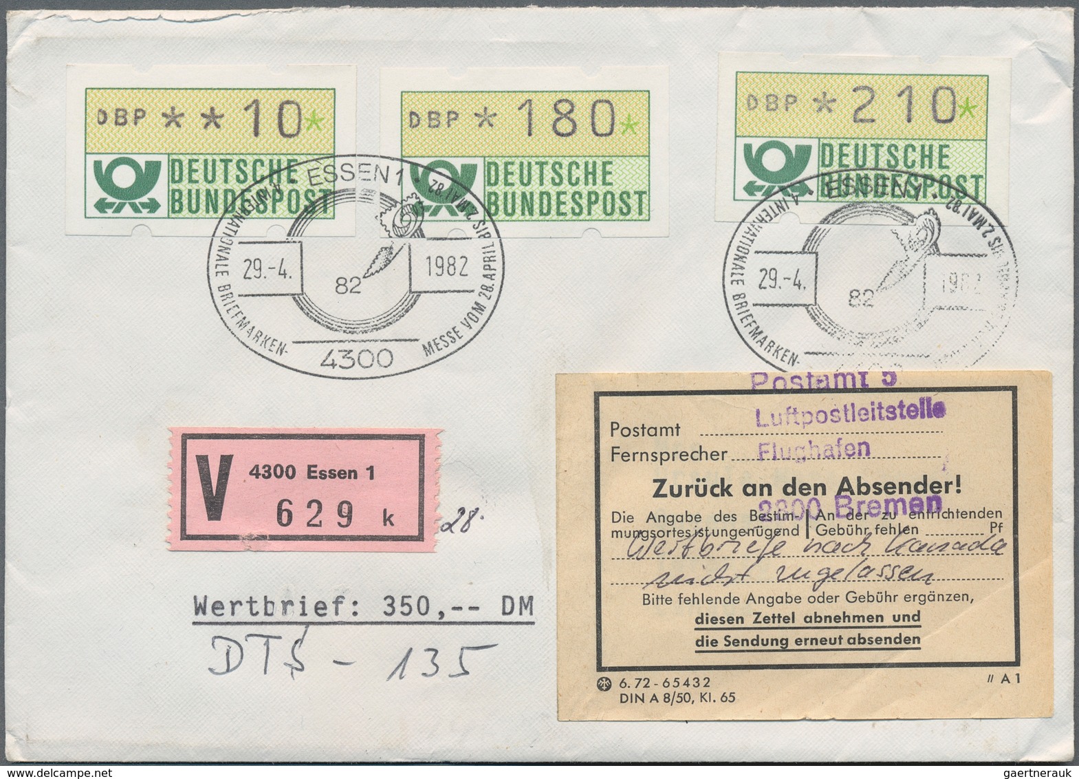 Deutschland Nach 1945: 1945-1982, Besonderheiten, Partie Mit Rund 250 Briefen Und Belegen, Dabei Nac - Collections