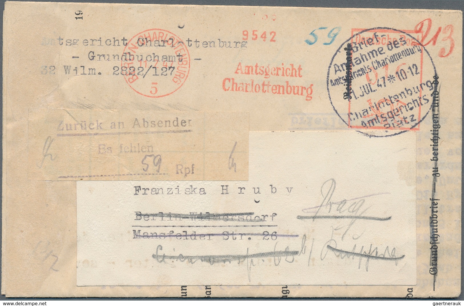 Deutschland nach 1945: 1945-1982, Besonderheiten, Partie mit rund 250 Briefen und Belegen, dabei Nac