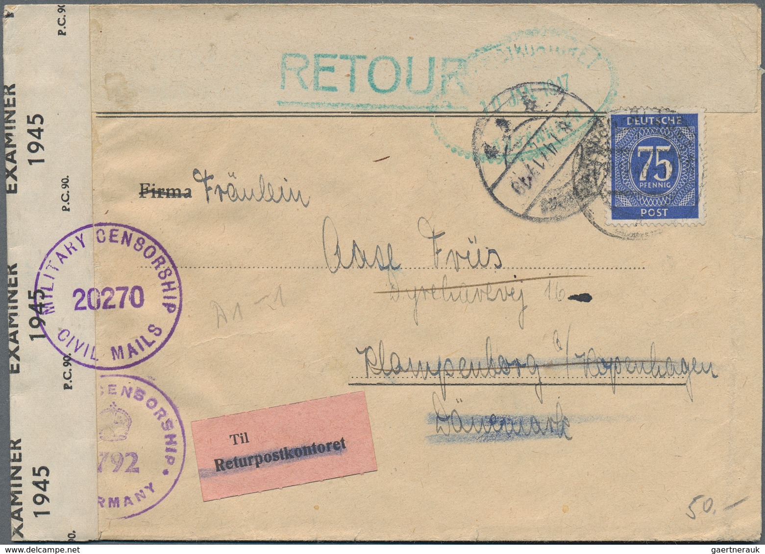 Alliierte Besetzung - Gemeinschaftsausgaben: 1947-1948, Partie mit über 500 Briefen und Belegen, dab