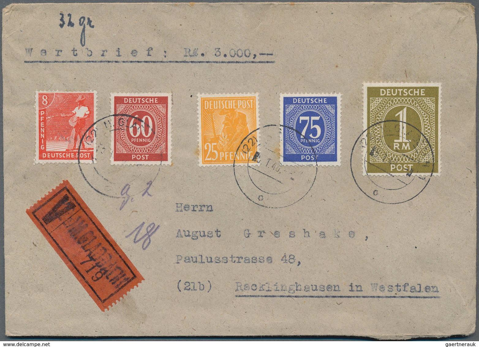 Alliierte Besetzung - Gemeinschaftsausgaben: 1947-1948, toller Posten mit über 500 R-Briefen, dabei