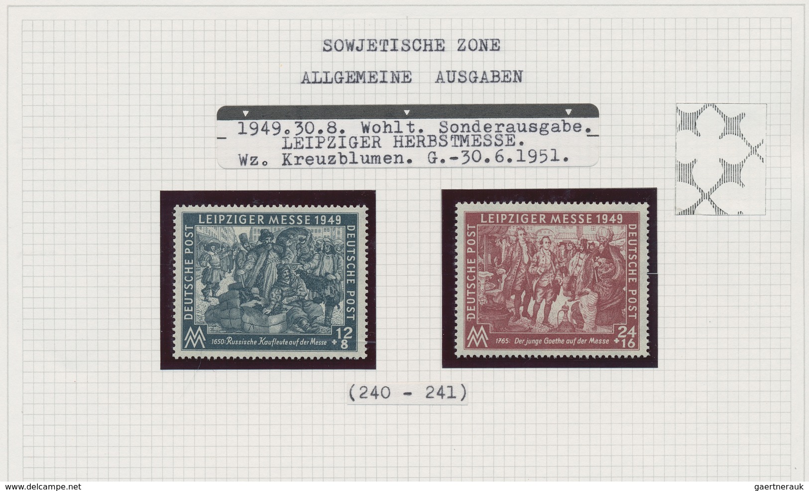 Sowjetische Zone: 1945/1949, postfrische Sammlung auf Albenblättern, dabei Bären-Ausgabe MiNr. 1/7 B