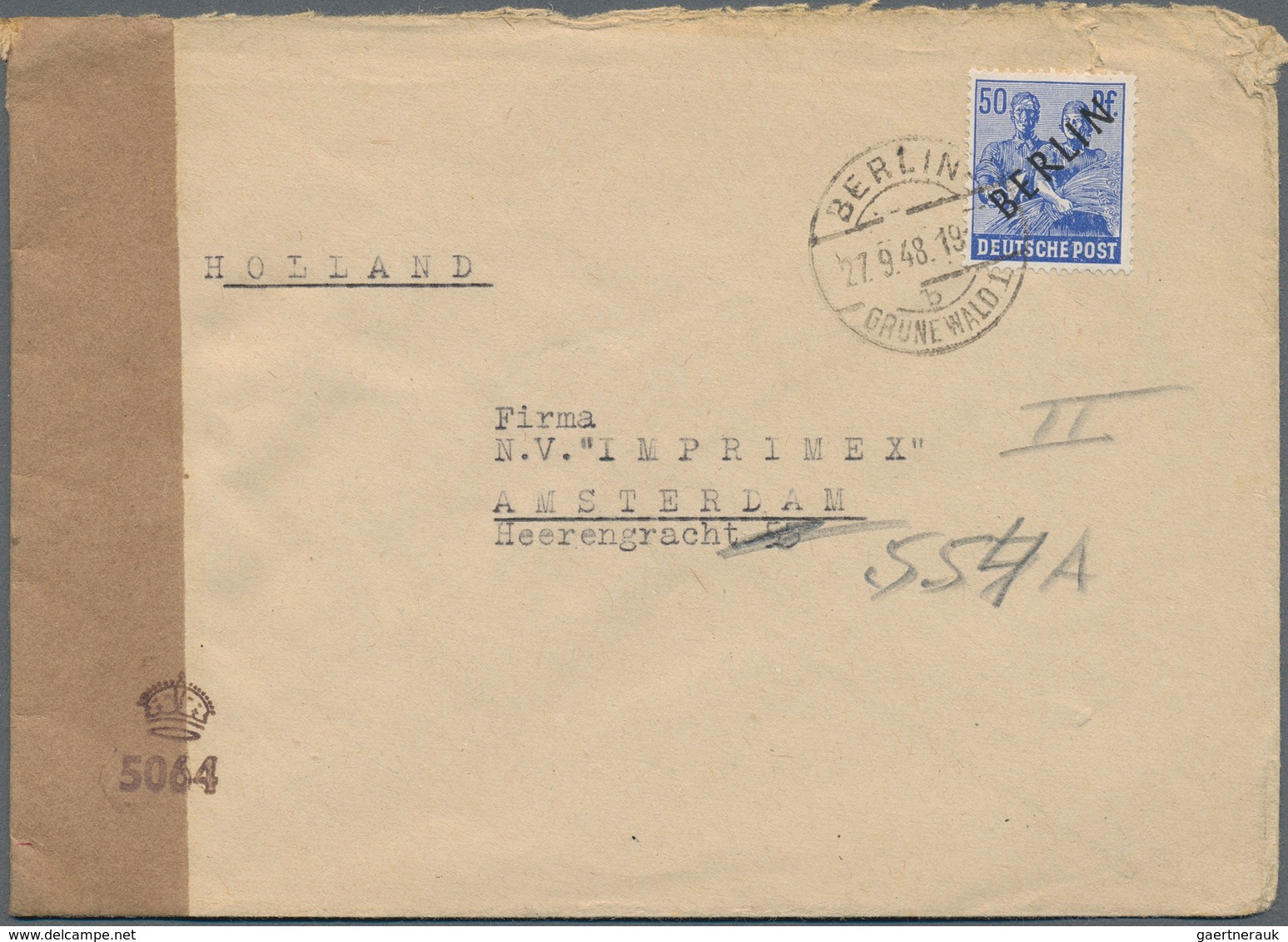 Berlin: 1948/1957, Lot Von 13 Briefen Und Karten, Dabei MiNr. 10 MeF, 13 EF, 100 MeF, 104 EF, Div. S - Ungebraucht