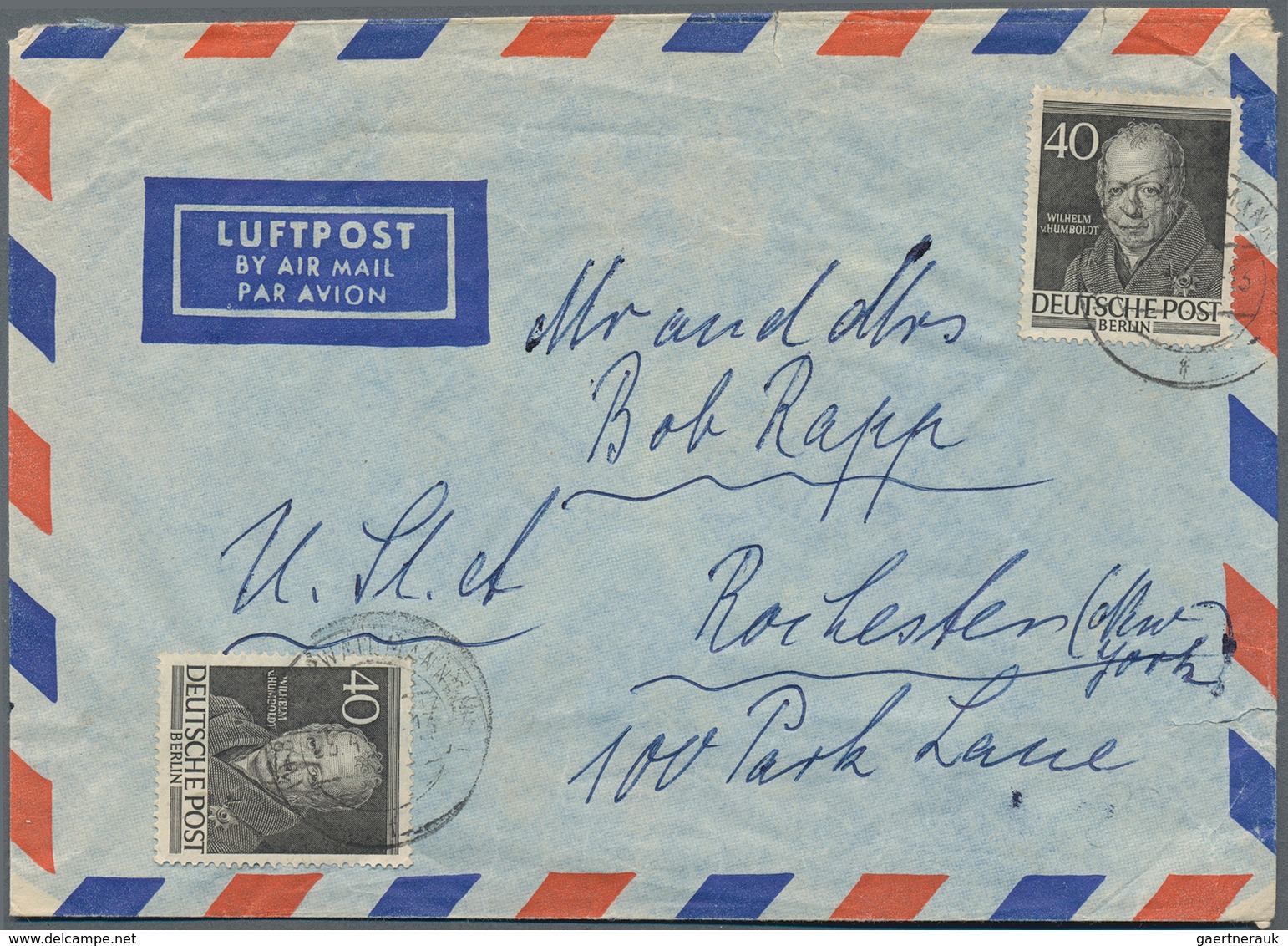 Berlin: 1948/1957, Lot Von 13 Briefen Und Karten, Dabei MiNr. 10 MeF, 13 EF, 100 MeF, 104 EF, Div. S - Unused Stamps