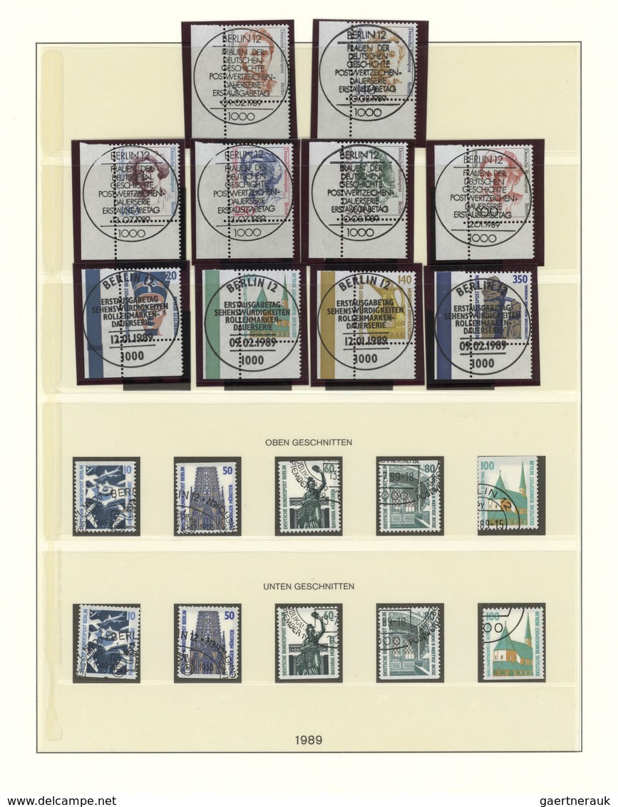 Berlin: 1948/1990, Sauber Gestempelte Sammlung In Zwei Lindner-Falzlos-T-Vordruckalben, Anfangs Lück - Ungebraucht