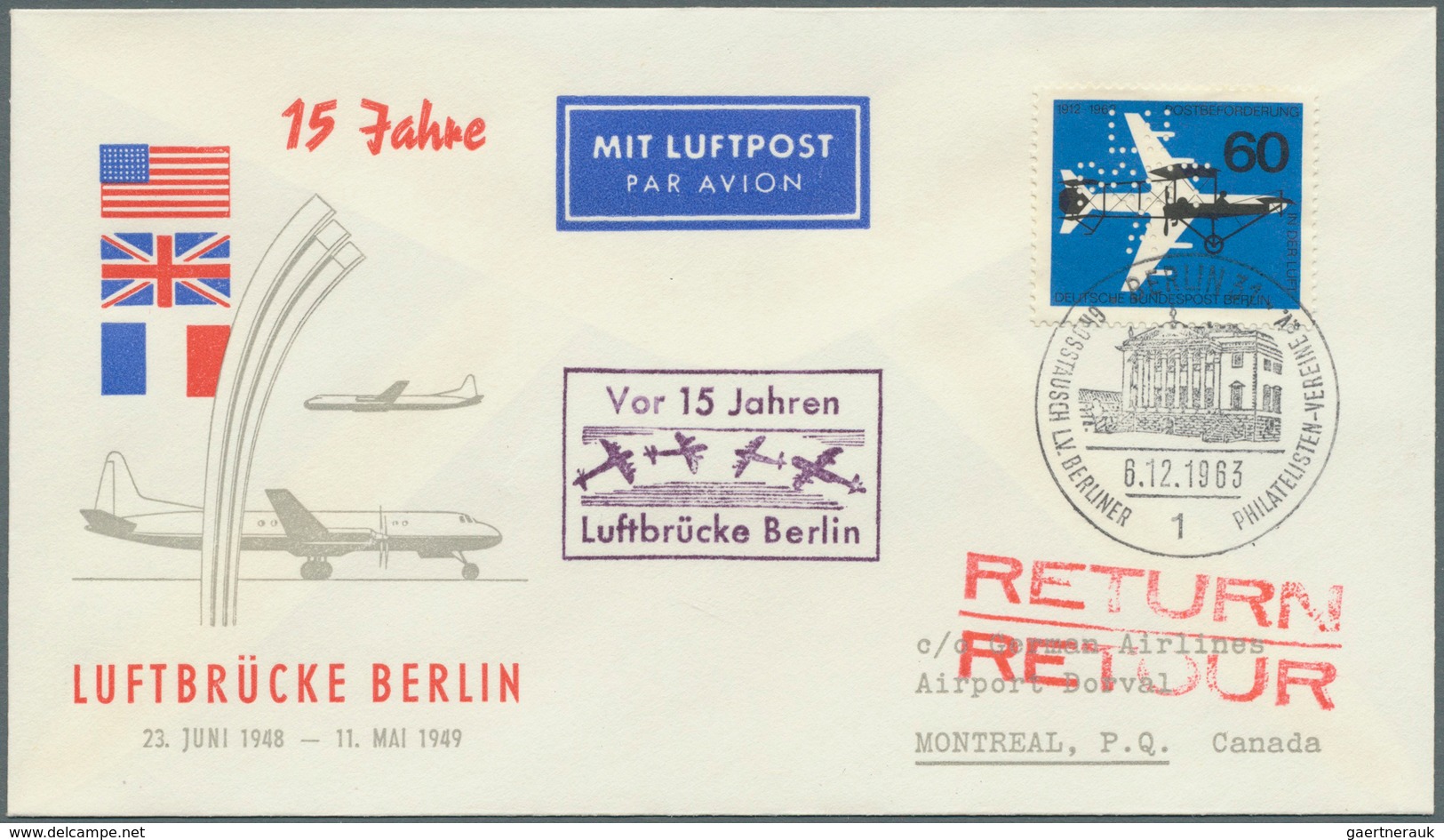 Berlin - Besonderheiten: 1962, LUPOSTA - Marke zur Internationale Luftpost-Ausstellung Berlin, sehr