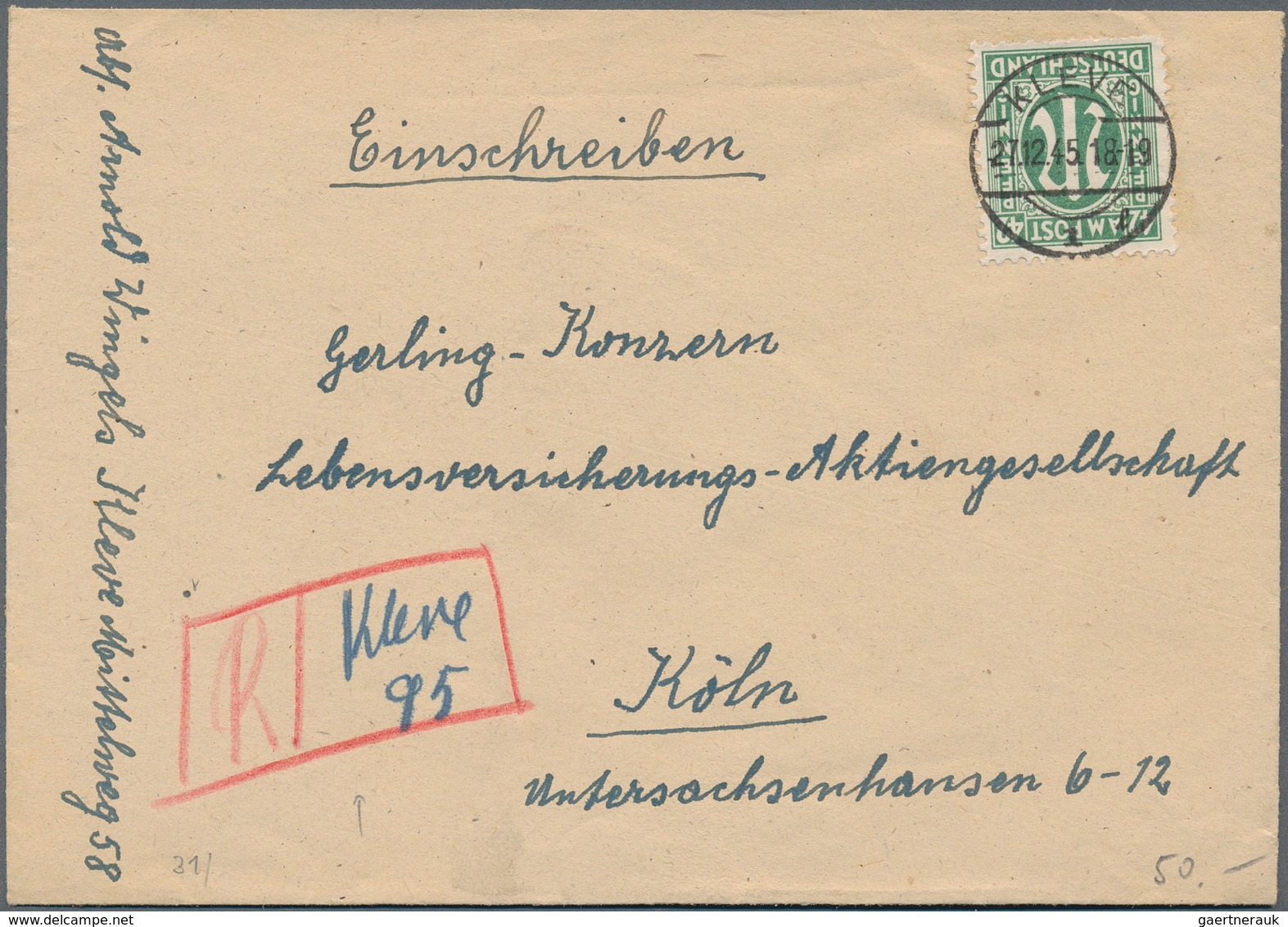 Bizone: 1945-1950, Tolle Partie Mit 160 R-Briefen, Dabei Fast Alle Mit Provisorischen R-Zetteln, Ein - Sonstige & Ohne Zuordnung