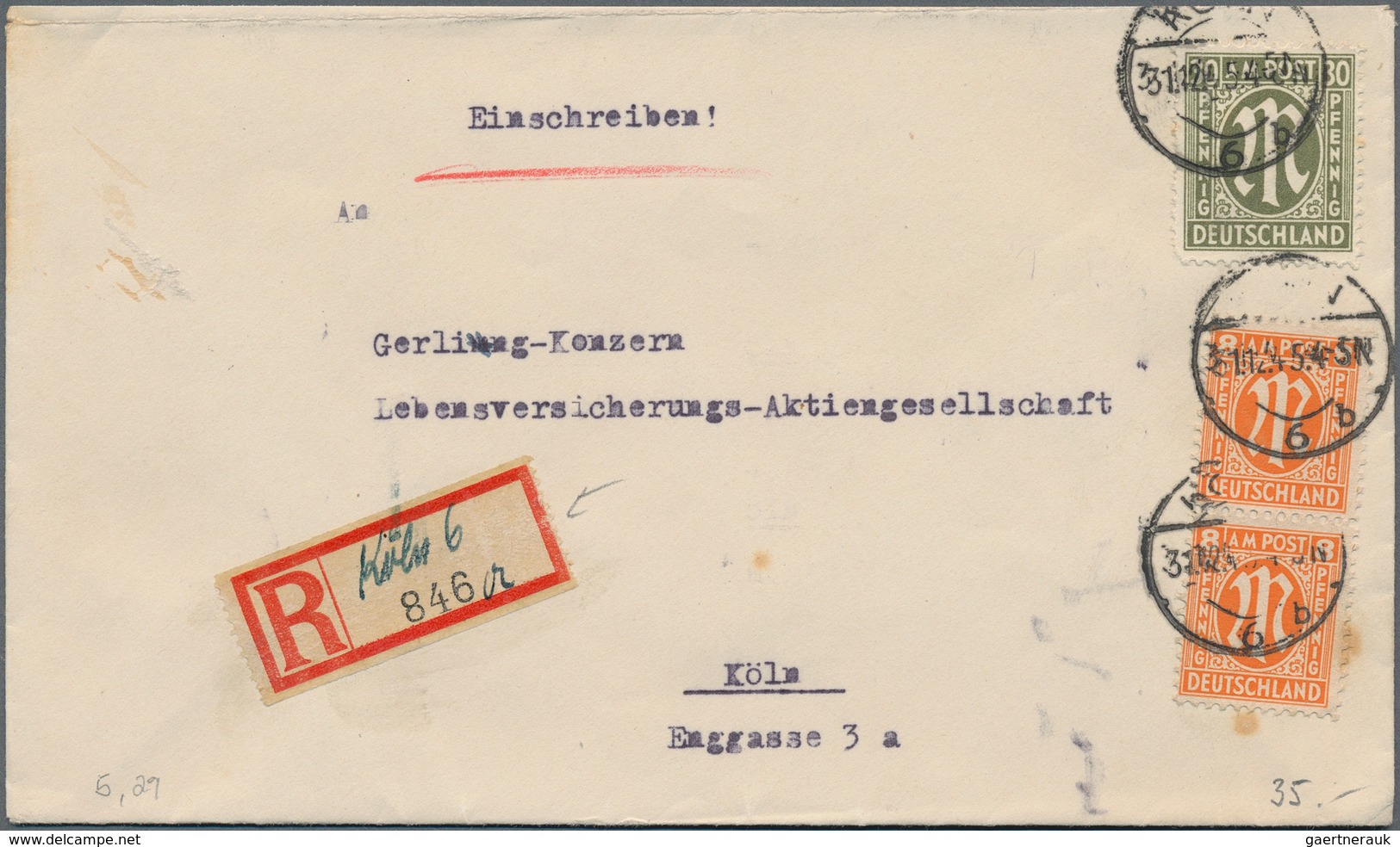 Bizone: 1945-1950, Tolle Partie Mit 160 R-Briefen, Dabei Fast Alle Mit Provisorischen R-Zetteln, Ein - Other & Unclassified