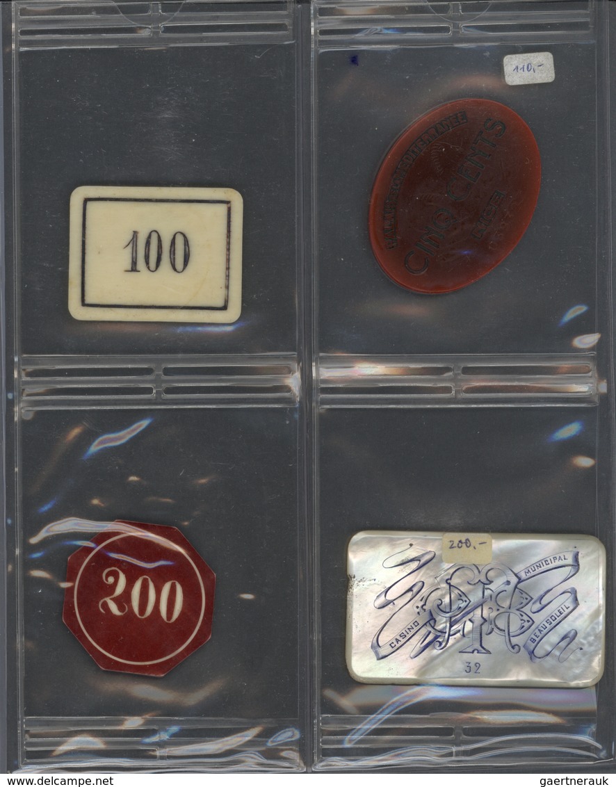 Varia (im Briefmarkenkatalog): Jetons, Umfangreiche Und Internationale Sammlung Mit über 2.600 Versc - Other & Unclassified