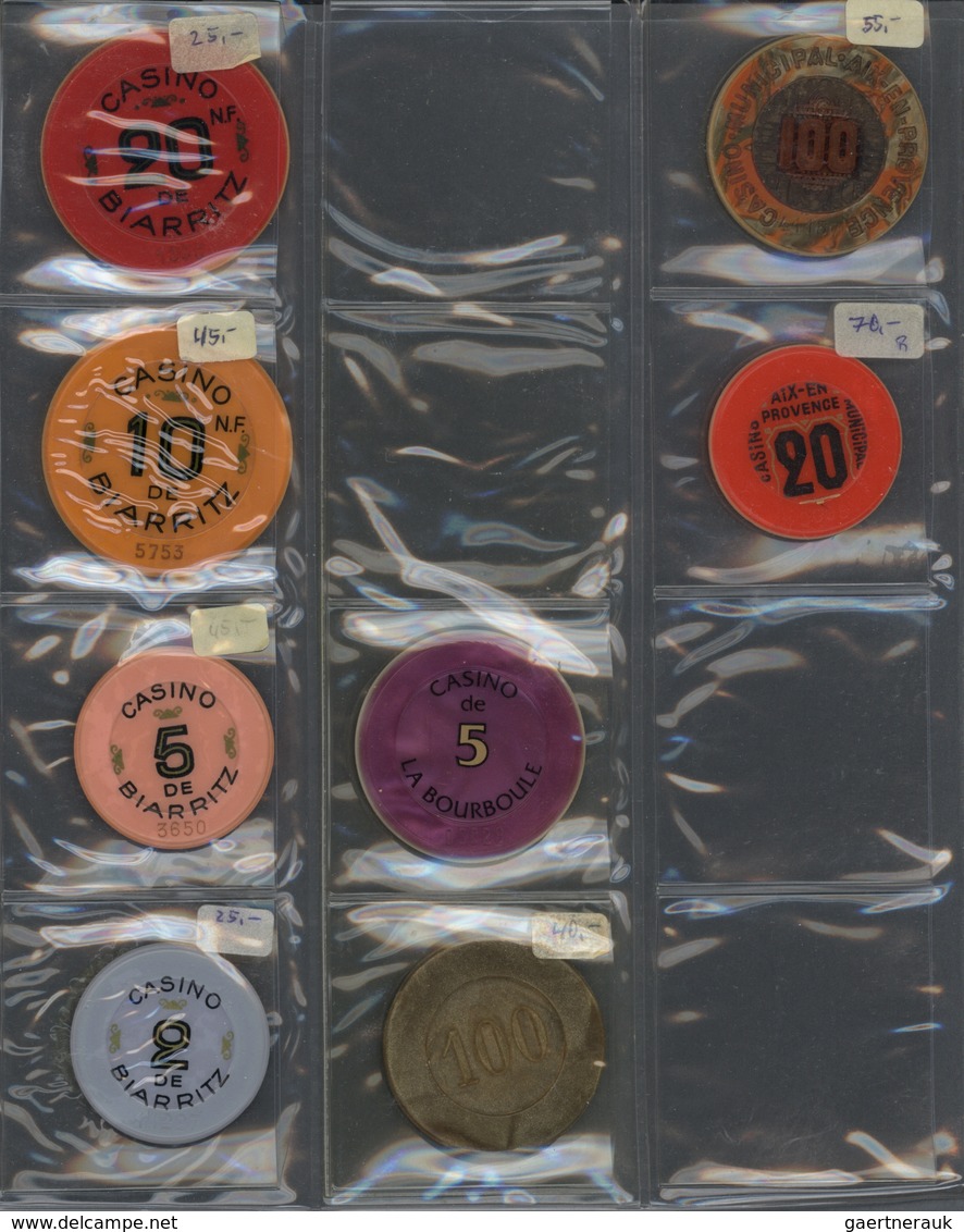 Varia (im Briefmarkenkatalog): Jetons, umfangreiche und internationale Sammlung mit über 2.600 versc