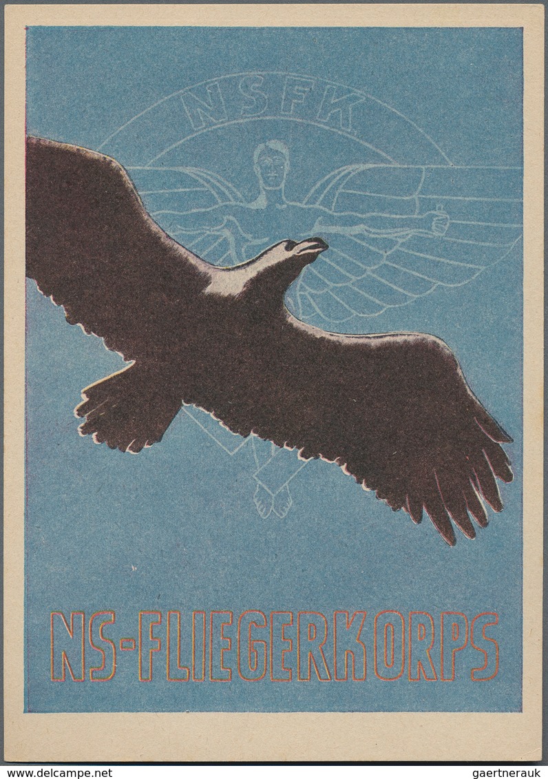 Ansichtskarten: Propaganda: Collection of ca 115 WWII-era propaganda cards, with many better items s