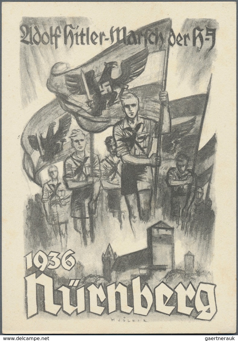 Ansichtskarten: Propaganda: Collection of ca 115 WWII-era propaganda cards, with many better items s