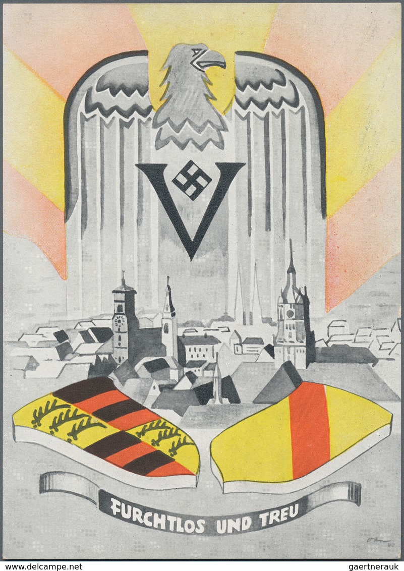 Ansichtskarten: Propaganda: Collection of ca. 235 propaganda postcards with many better, such as ear