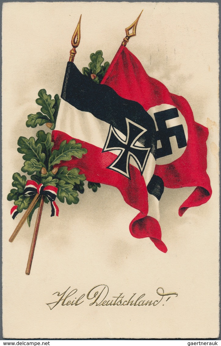 Ansichtskarten: Propaganda: Collection of ca. 235 propaganda postcards with many better, such as ear