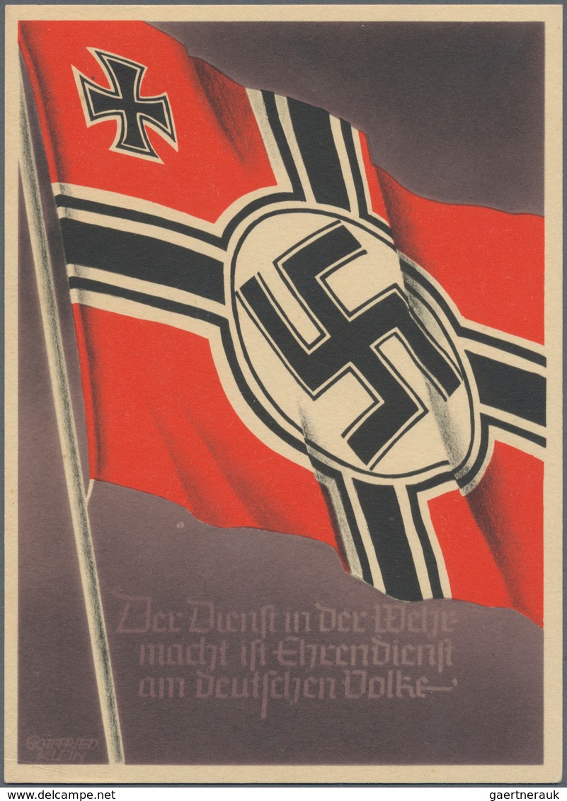 Ansichtskarten: Propaganda: 1939/1945: Bestand von 11 Propagandakarten, meist bessere Motive, in übe