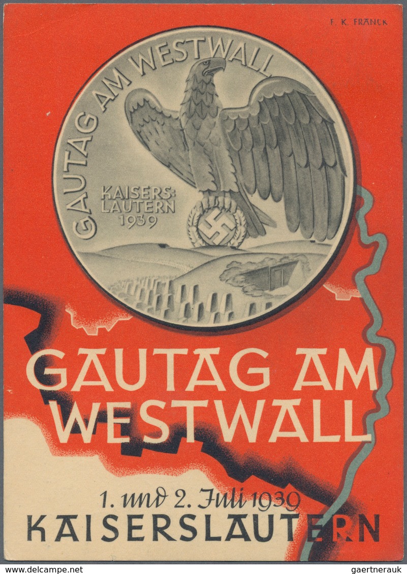 Ansichtskarten: Propaganda: 1939/1945: Bestand Von 249 Propagandakarten, Meist Bessere Motive, In üb - Political Parties & Elections