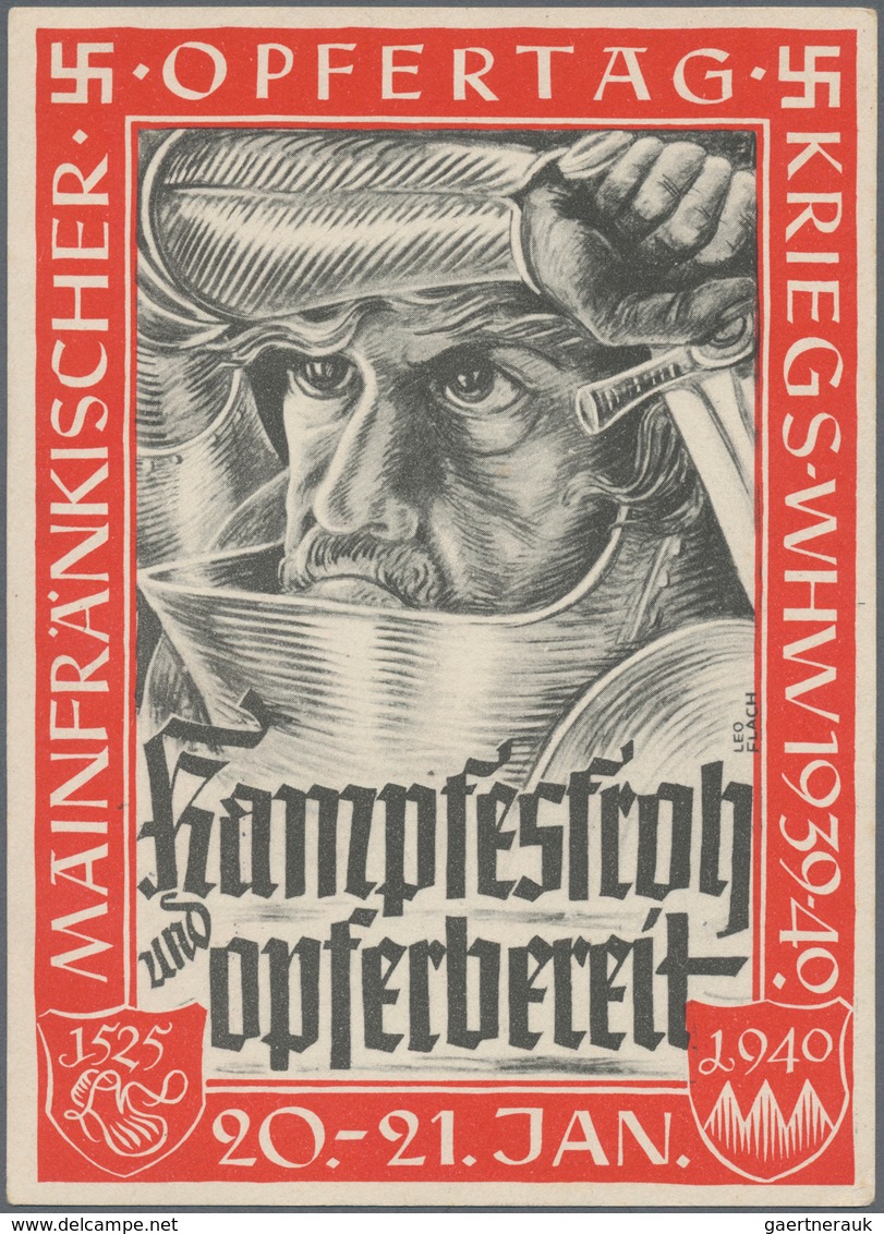 Ansichtskarten: Propaganda: 1939/1945: Bestand Von 70 Propagandakarten, Meist Bessere Motive, In übe - Partis Politiques & élections