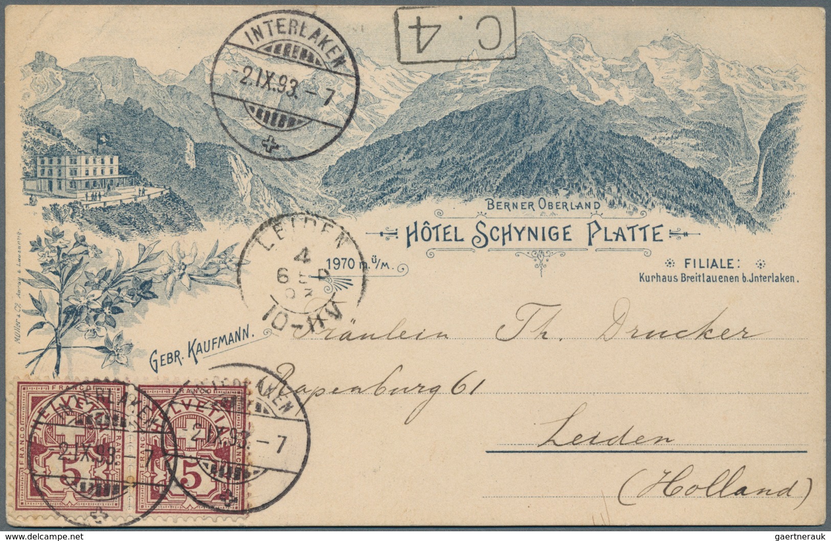 Ansichtskarten: Alle Welt: SCHWEIZ, 1890 Ab, Partie Mit 26 Ansichtkarten Ab Vorläufern, U.a. "Hotel - Non Classés