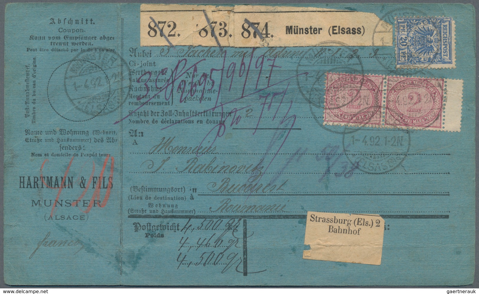Deutschland: 1860/1970, Brief- Und Kartenbestand Deutschland Mit Geringem Anteil Ausland. Meist Vor - Collections