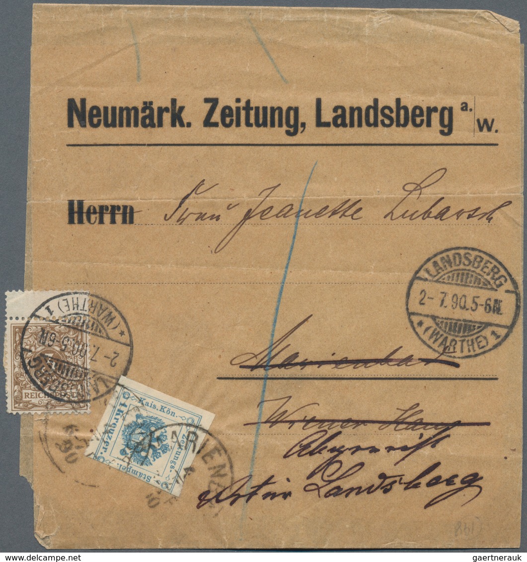 Deutschland: 1870/1921, Interessante Sammlung "Drucksachen-Streifbänder" Mit Ca. 70 Belegen Inkl. We - Sammlungen