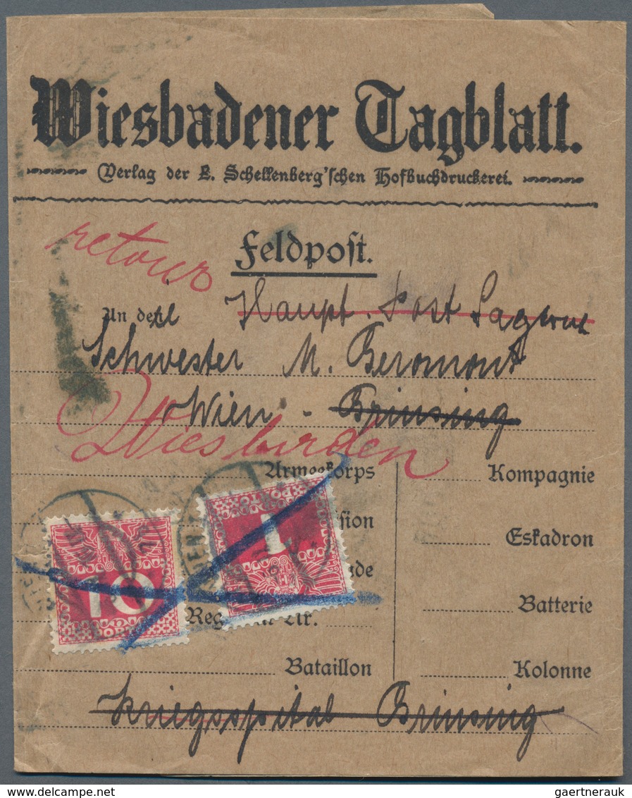 Deutschland: 1870/1921, interessante Sammlung "Drucksachen-Streifbänder" mit ca. 70 Belegen inkl. we