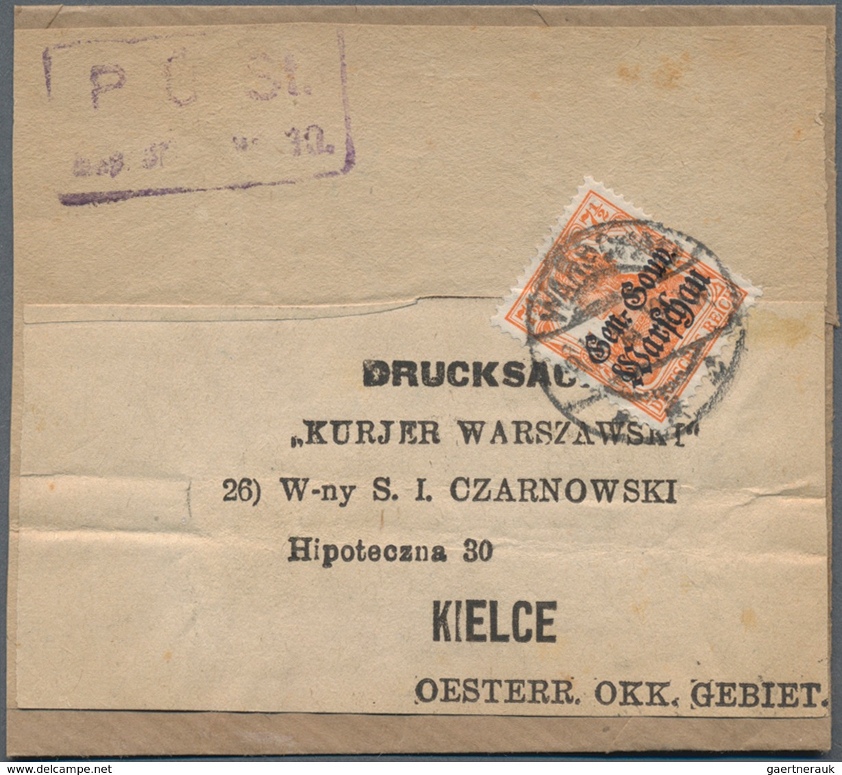 Deutschland: 1870/1921, interessante Sammlung "Drucksachen-Streifbänder" mit ca. 70 Belegen inkl. we