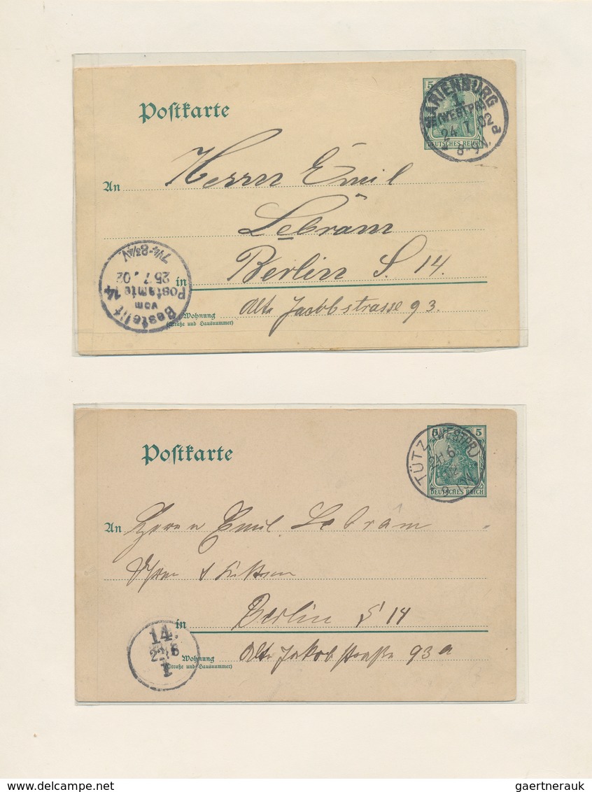 Deutschland: 1870/1940 (ca.), Eigenwilliges Konvolut In Zwei Alben, Dabei Belege Aus Ost- Und Westpr - Collections