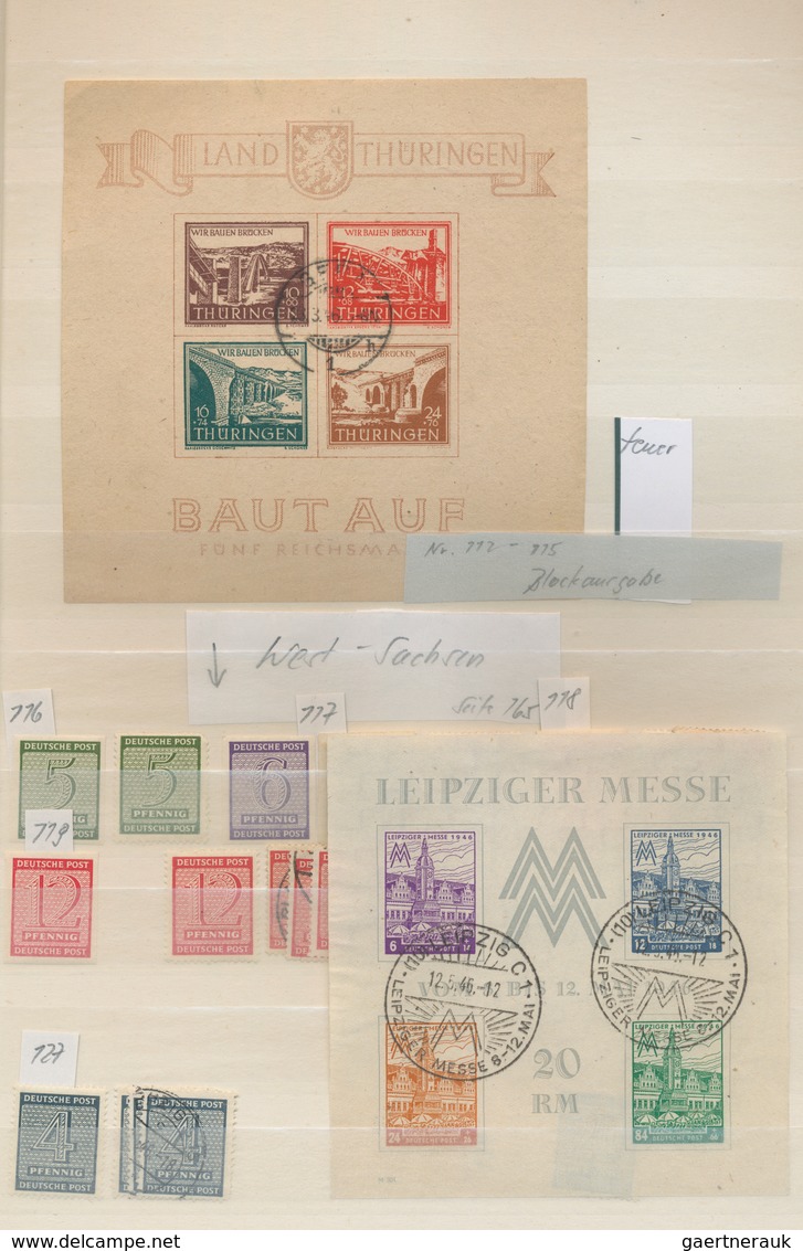 Deutschland: 1876/1949, Dubletten- Und Sammlungsbestand In Zwei Steckbüchern Beginnend Mit Etwas Alt - Collections