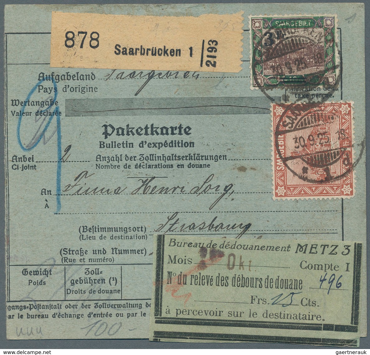 Deutschland: 1890-1944, Paketkarten, Partie Mit Rund 270 Karten, Zumeist Ins Ausland, Dabei, Bayern, - Sammlungen