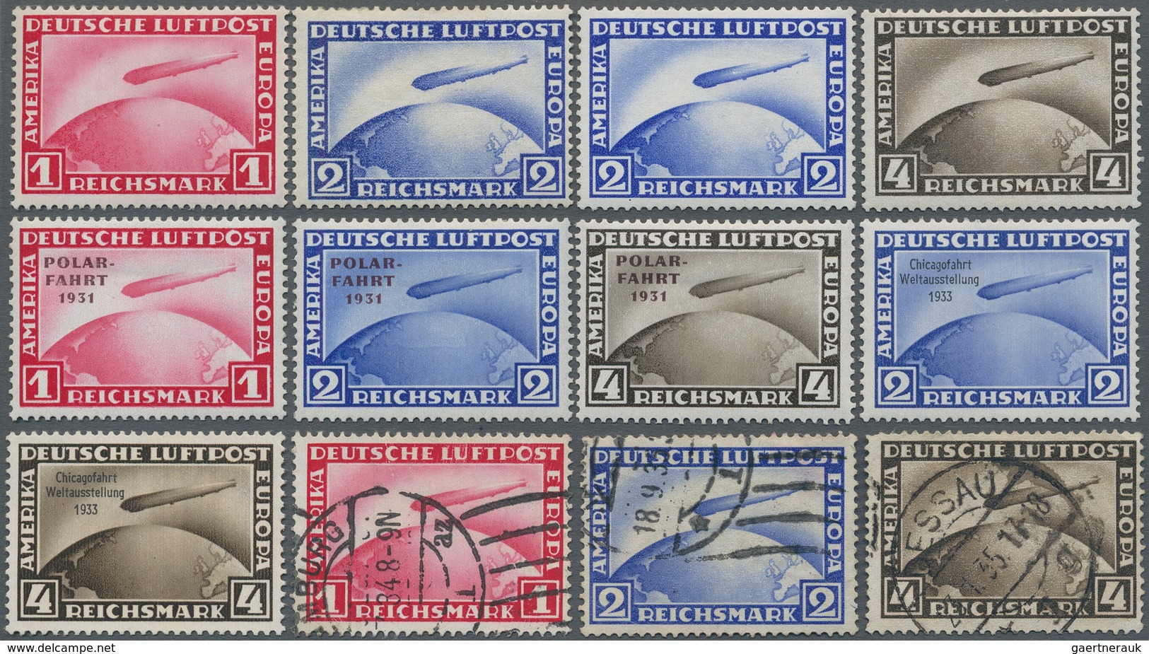 Deutschland: 1897/1948, Steckkartenlot Mit Meist Ungebrauchten Marken, Dabei Etwas DNG, Zwölf Zeppel - Collections