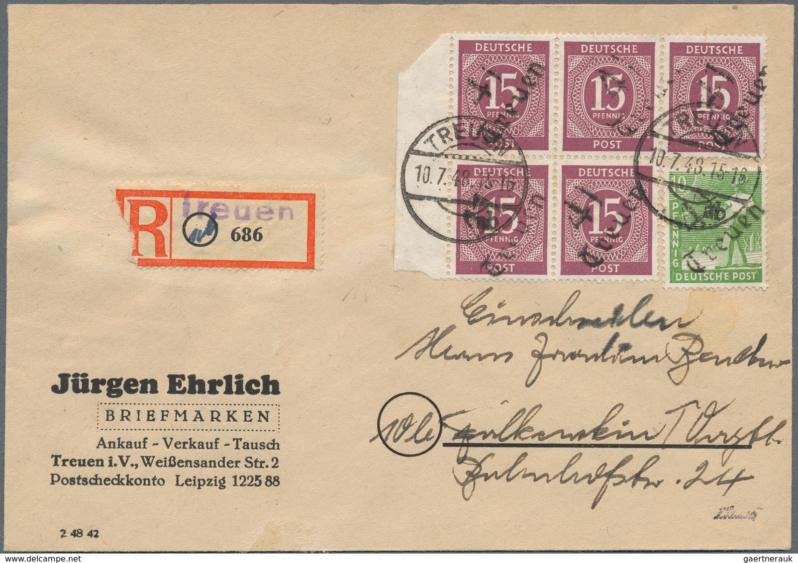 Deutschland: 1900/1950 (ca.), durchaus interessantes Lot mit einigen Marken Kolonien, ferner sieben