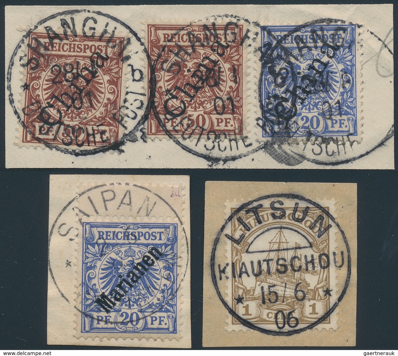 Deutschland: 1900/1950 (ca.), durchaus interessantes Lot mit einigen Marken Kolonien, ferner sieben