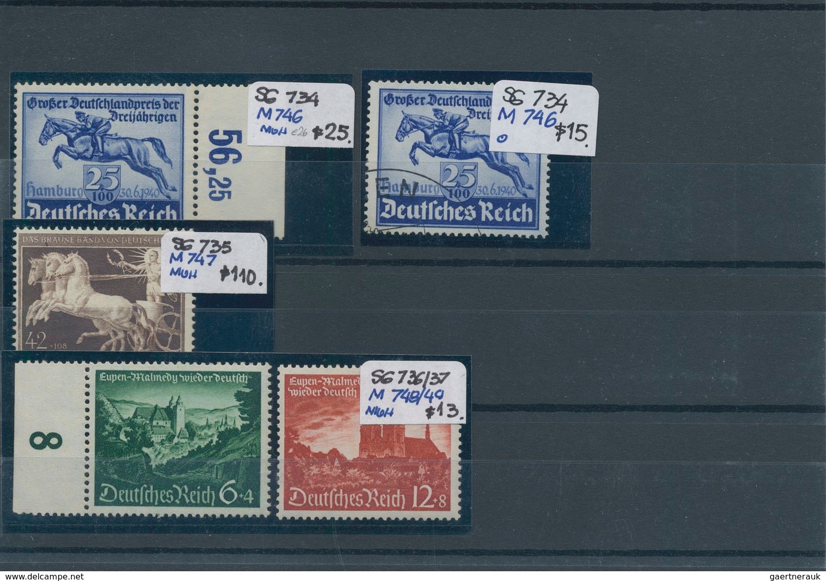 Deutschland: 1916/1955 (ca.), sauber sortierter Bestand auf Steckkarten im Ringalbum, dabei guter Te