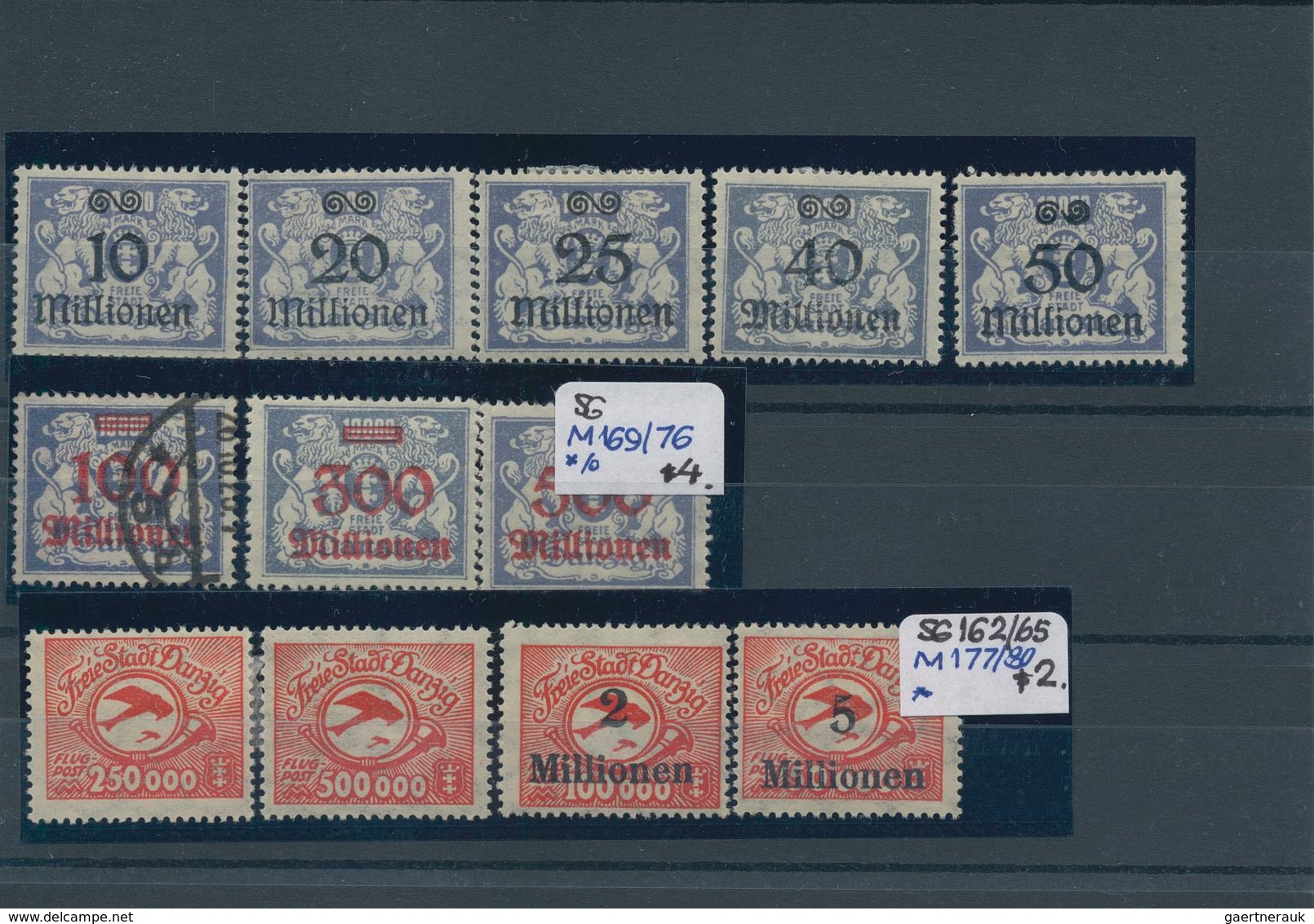 Deutschland: 1916/1955 (ca.), sauber sortierter Bestand auf Steckkarten im Ringalbum, dabei guter Te