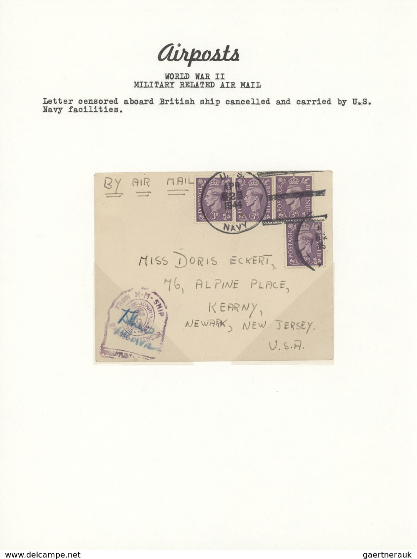 Deutschland: 1942/45, Military Related Air Mail In WWII, Collection Mounted On Pages W. Franked Item - Verzamelingen