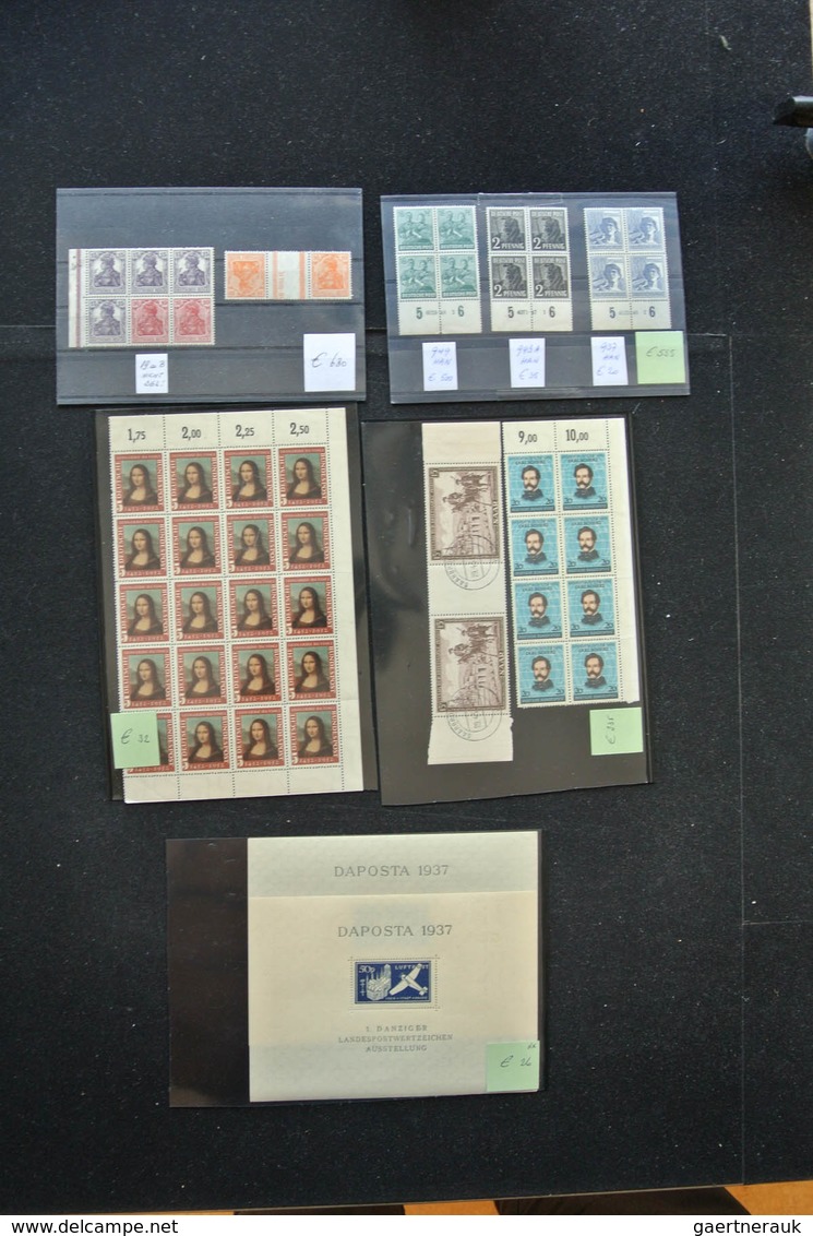 Deutschland: Small box with stockcards with various MNH, mint hinged and used material of Germany. C