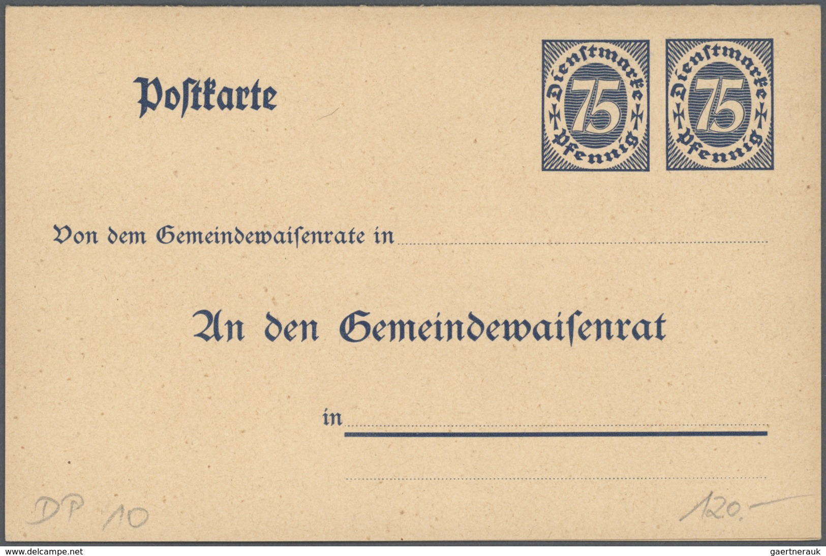 Deutschland - Ganzsachen: 1873/1940 (ca). Sammlung Von Insgesamt 74 Postkarten, Gebraucht Oder Ungeb - Collections