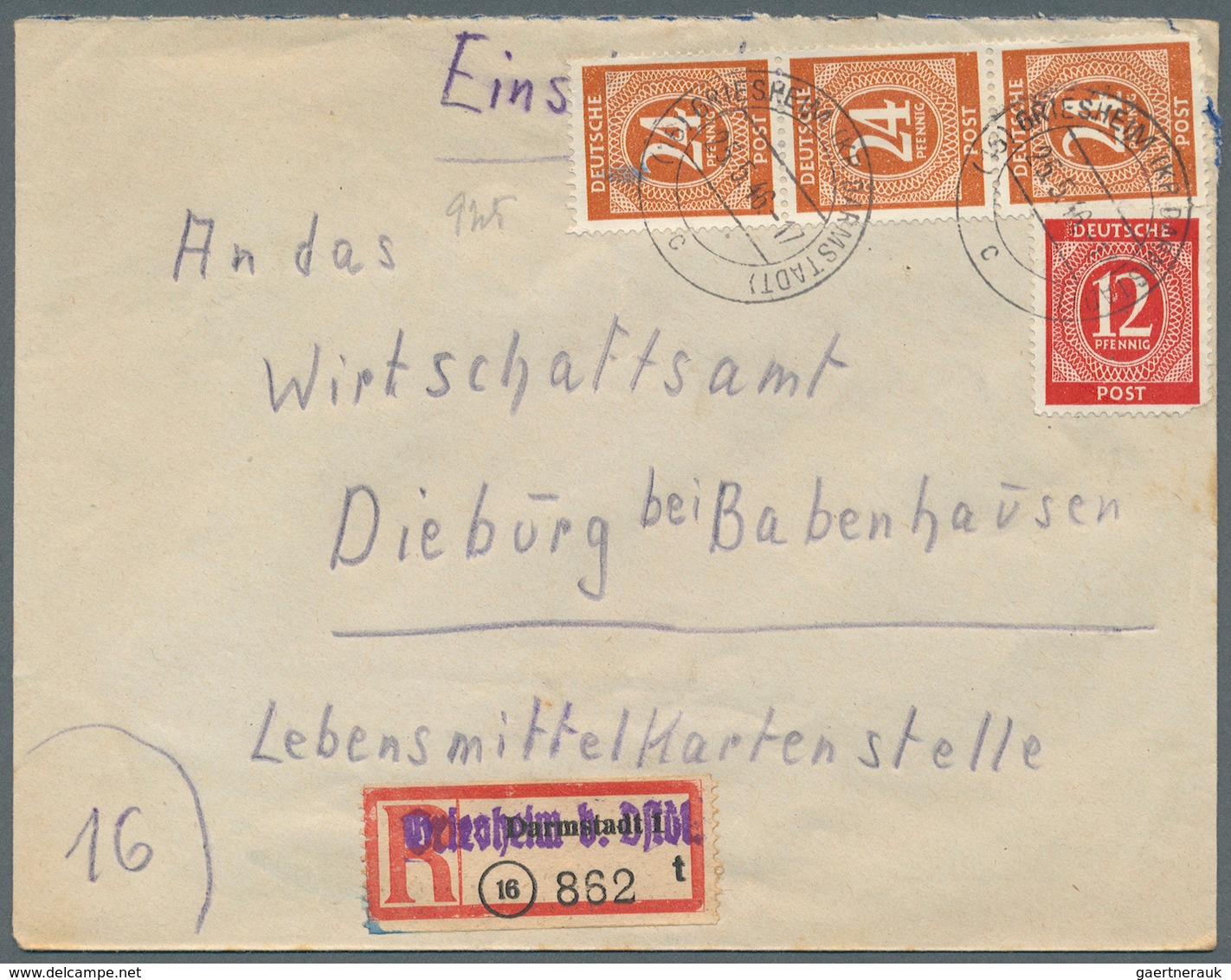 Deutschland - Besonderheiten: 1943/59, POSTLEITZAHLEN, Spezialsammlung Mit Ca. 60 Belegen Im Ordner, - Sonstige & Ohne Zuordnung